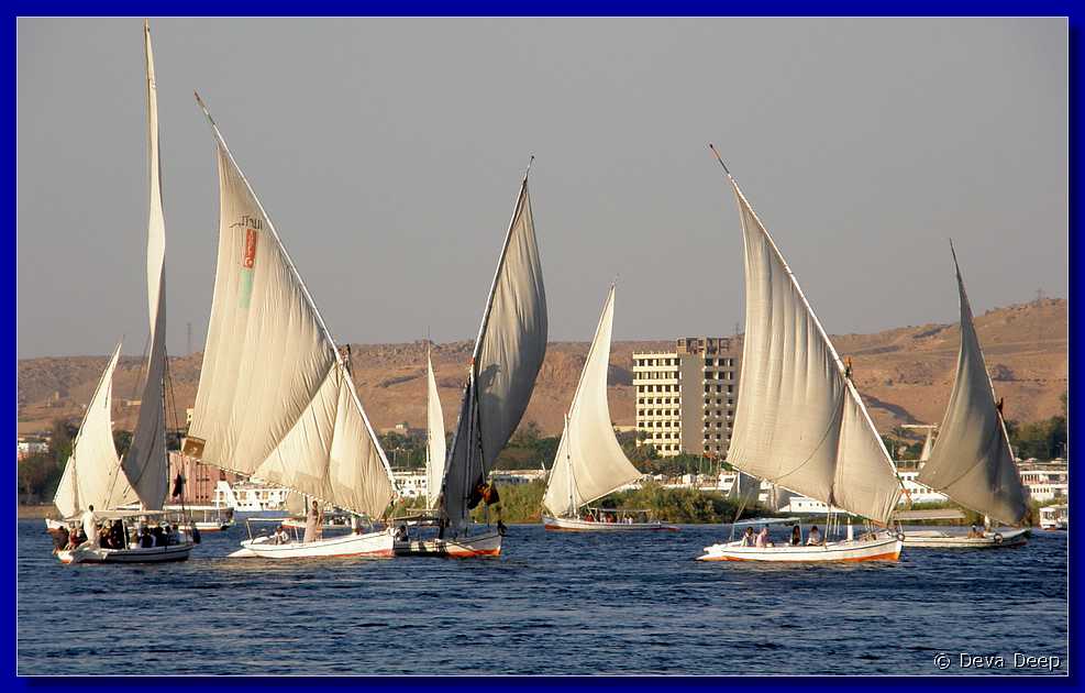 A19 Aswan Nile with felucas