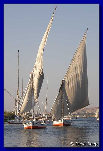 A24 Aswan Nile with felucas