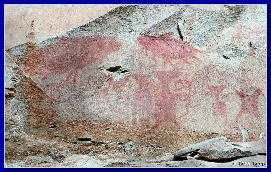 Thailand Pha Taem Cliff prehistoric art 3850