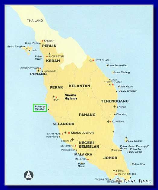 PA01 Map Malaysia-Pangkor 