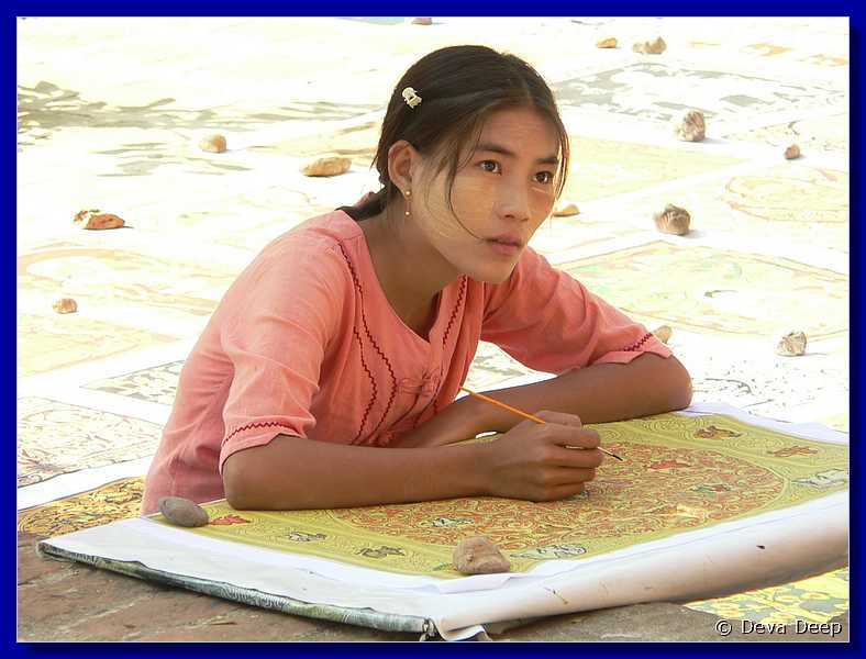 4472 Bagan Htilominlo Girl painting